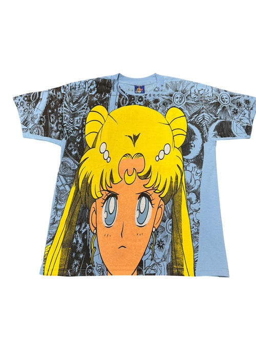 Baby blue- Sailor moon mega print